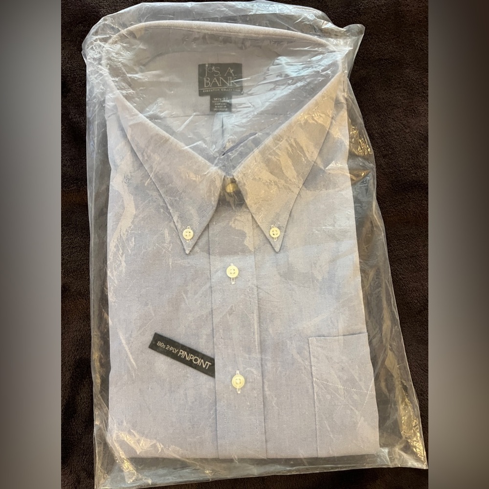 Joseph A Banks Executive collection long sleeve dress shirt 18 1/2 neck 37 arm